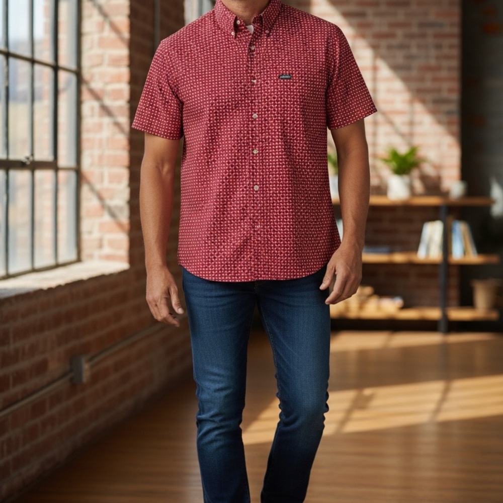 Ralph Lauren Red Casual Button Down Shirt